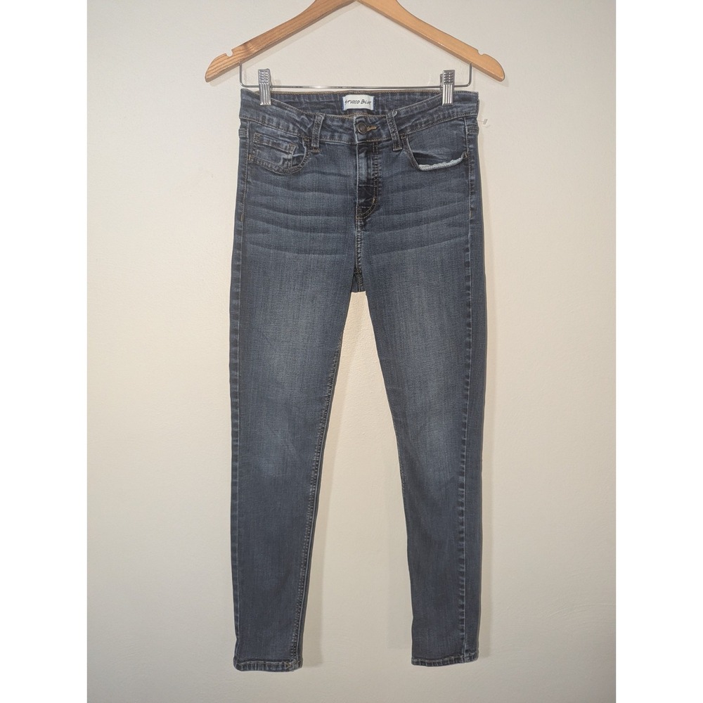 29 Studio Blue Medium Whiskered Wash Skinny Leg Jeans